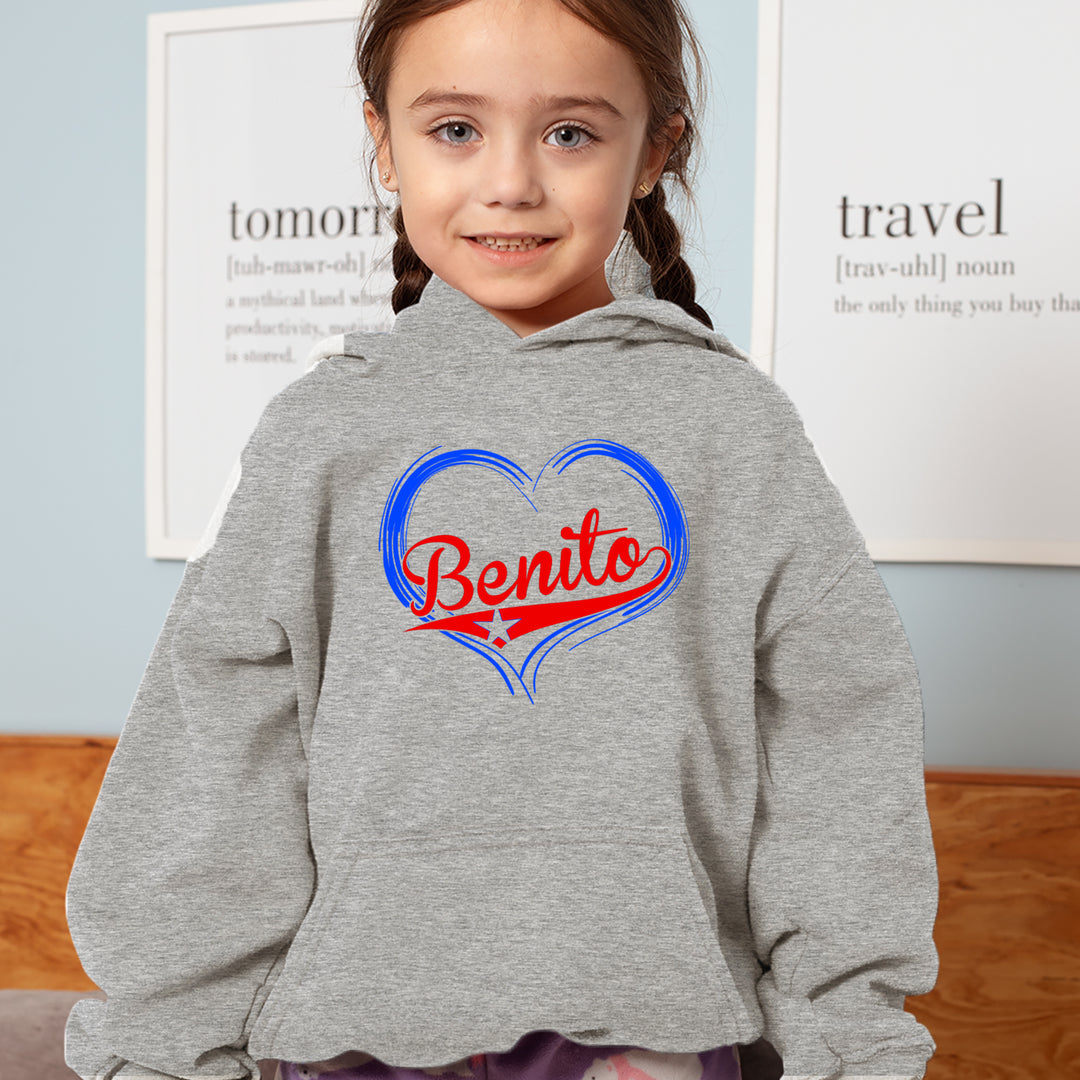 Benito Heart Puerto Rico Youth-Sized Hoodie 