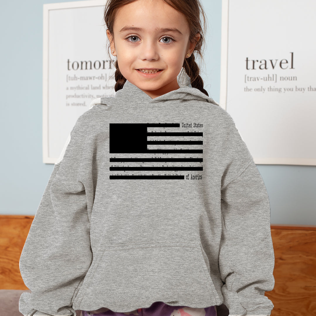 Redacted American Flag Youth-Sized Hoodie 