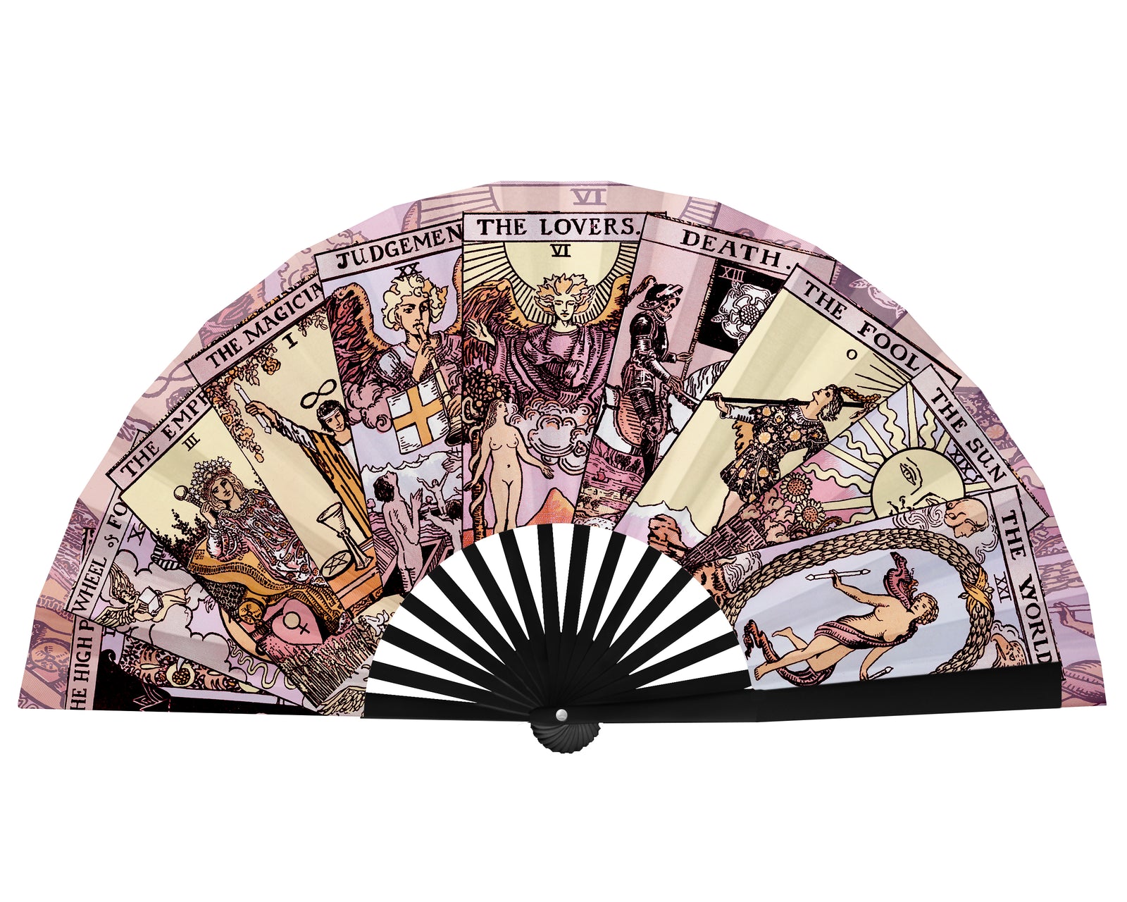 Tarot Card Hand Fan, Large Mystic Fans, Burning Man Accessories, Large Clack Fans, Rave Fan, Festival Accessories, Oversized Folding Fan