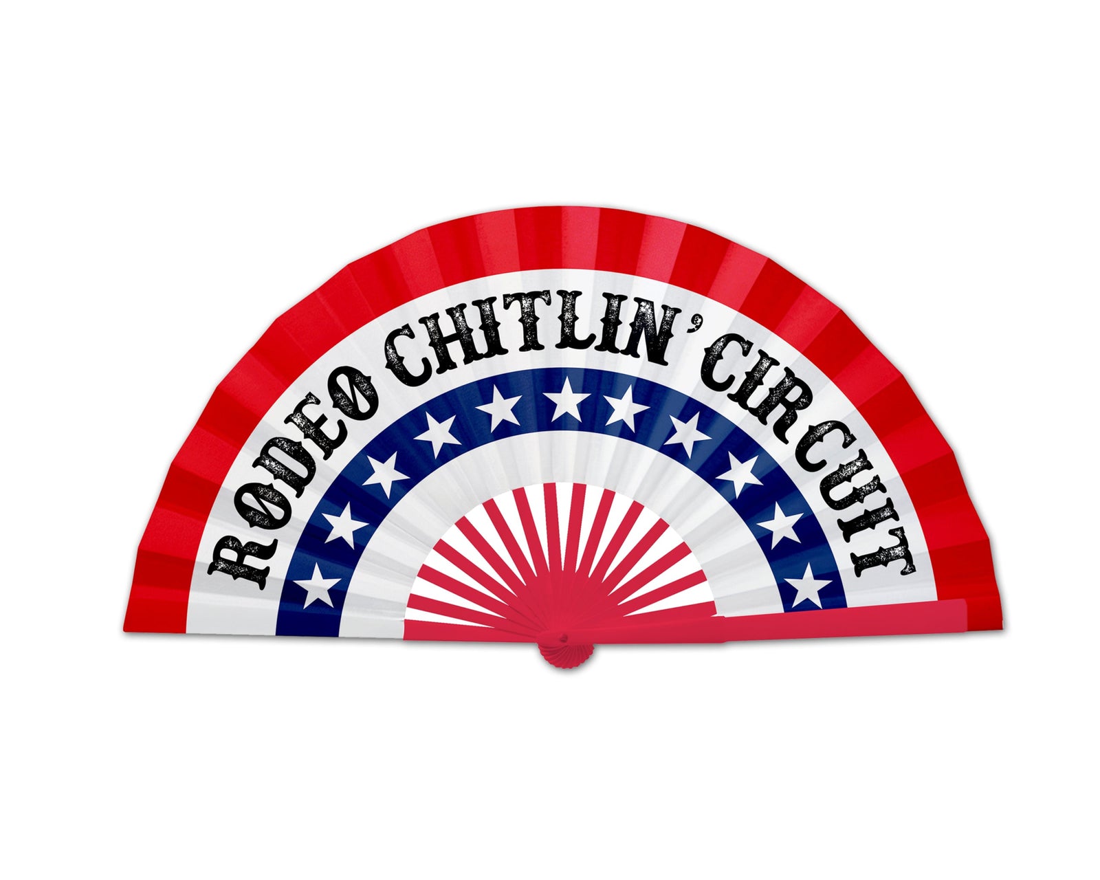 Cowboy Fan, Red White Blue Fan, Rodeo Chitlin Circuit Clack Fan, Large Carter Show Hand Fan, Country Music Merch, Gift - 26 Inch