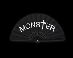 MonsTer Clack Fan, Drag Fan, Little Monster Fan, Concert Merch, Pop Music Hand Fan, Large Rave Fan, Festival Accessories -26 Inches