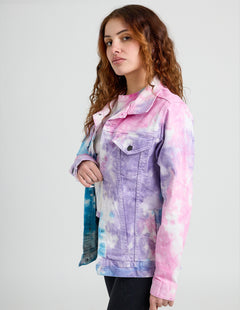 Swift 89 Birth Year Music Fan Lover Era Tie-Dye Denim Jacket