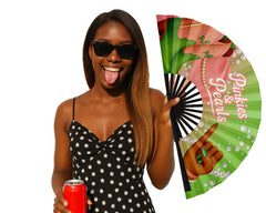Pinkies and Pearls Folding Fan, HBCU Clack Fan, Large Sorority Fan, Snapping Fan, Concert Hand Fan, Line Dancing Fan,Graduation Gift For AKA