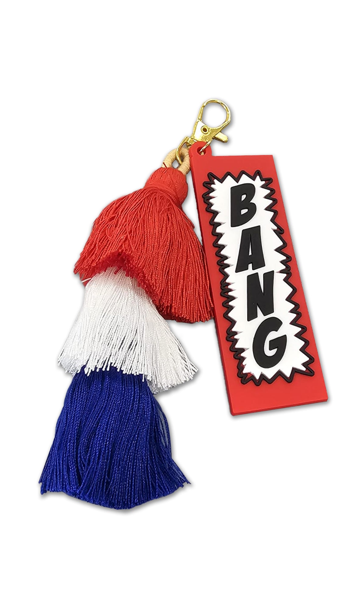 BANG Keychain, Cowboy Keychain With Tassels, Couture Pop Art Charm, Country Rodeo Keychain, Western Accessories, Rodeo Chitlin Circuit Fit