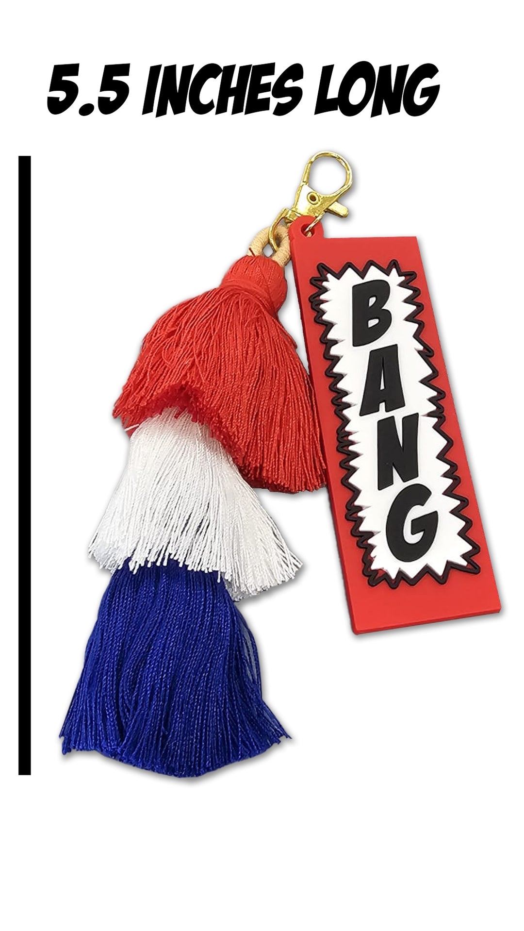 BANG Keychain, Cowboy Keychain With Tassels, Couture Pop Art Charm, Country Rodeo Keychain, Western Accessories, Rodeo Chitlin Circuit Fit