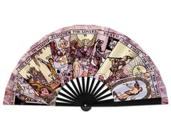 Tarot Card Hand Fan, Large Mystic Fans, Burning Man Accessories, Large Clack Fans, Rave Fan, Festival Accessories, Oversized Folding Fan
