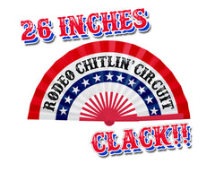 Cowboy Fan, Red White Blue Fan, Rodeo Chitlin Circuit Clack Fan, Large Carter Show Hand Fan, Country Music Merch, Gift - 26 Inch