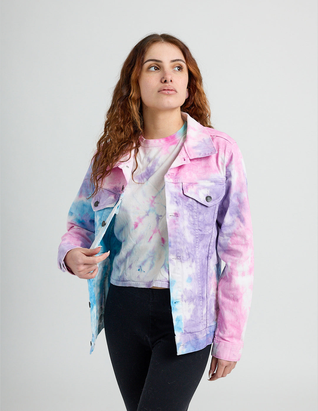 Swift 89 Birth Year Music Fan Lover Era Tie-Dye Denim Jacket