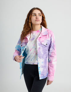 Swift 89 Birth Year Music Fan Lover Era Tie-Dye Denim Jacket