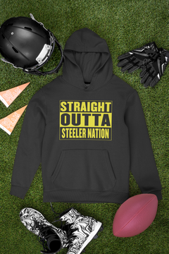 Straight Outta Steeler Nation Football  Mens T-shirt 