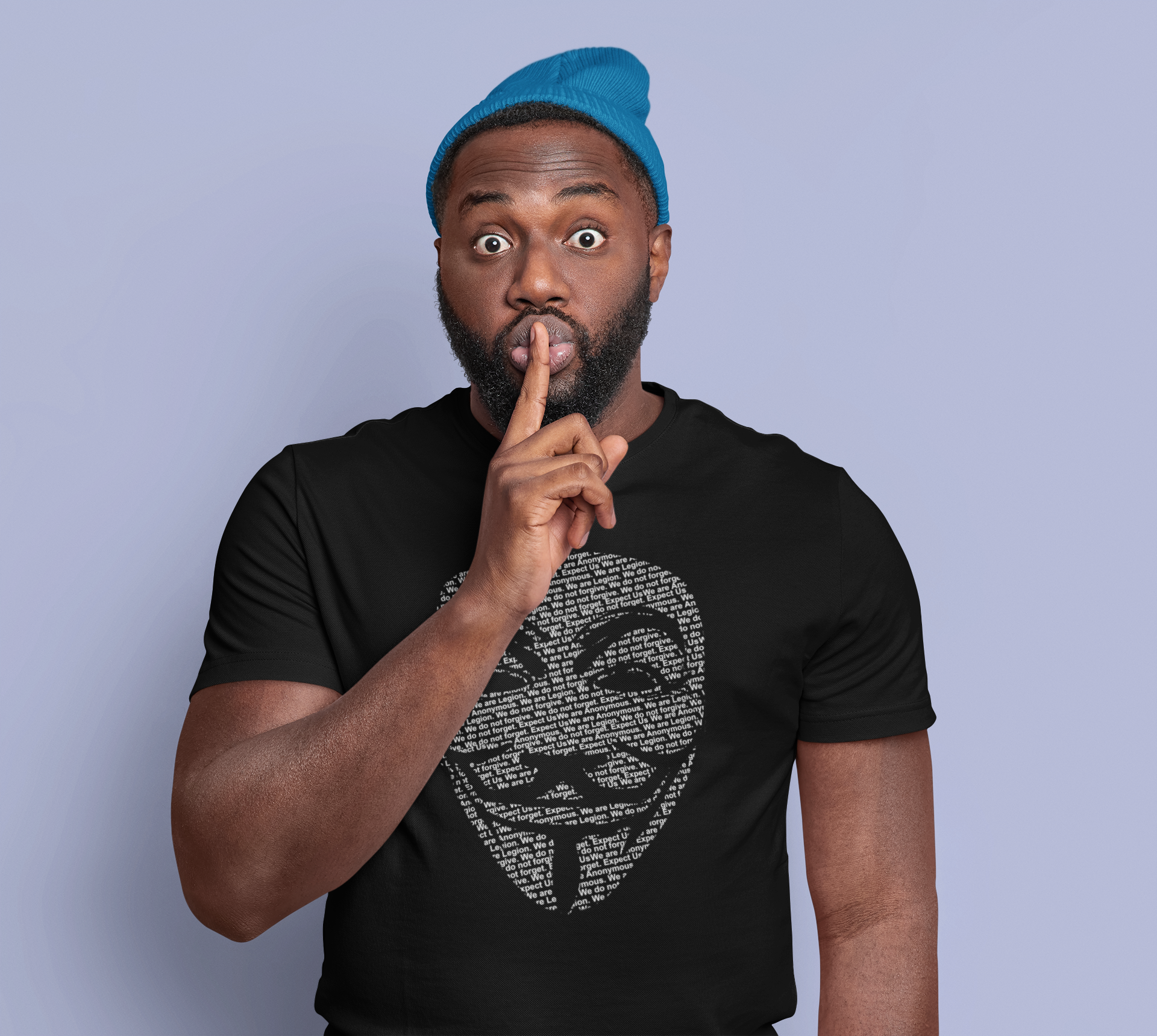 V For Vendetta Anonymous Mask Mens T-shirt 