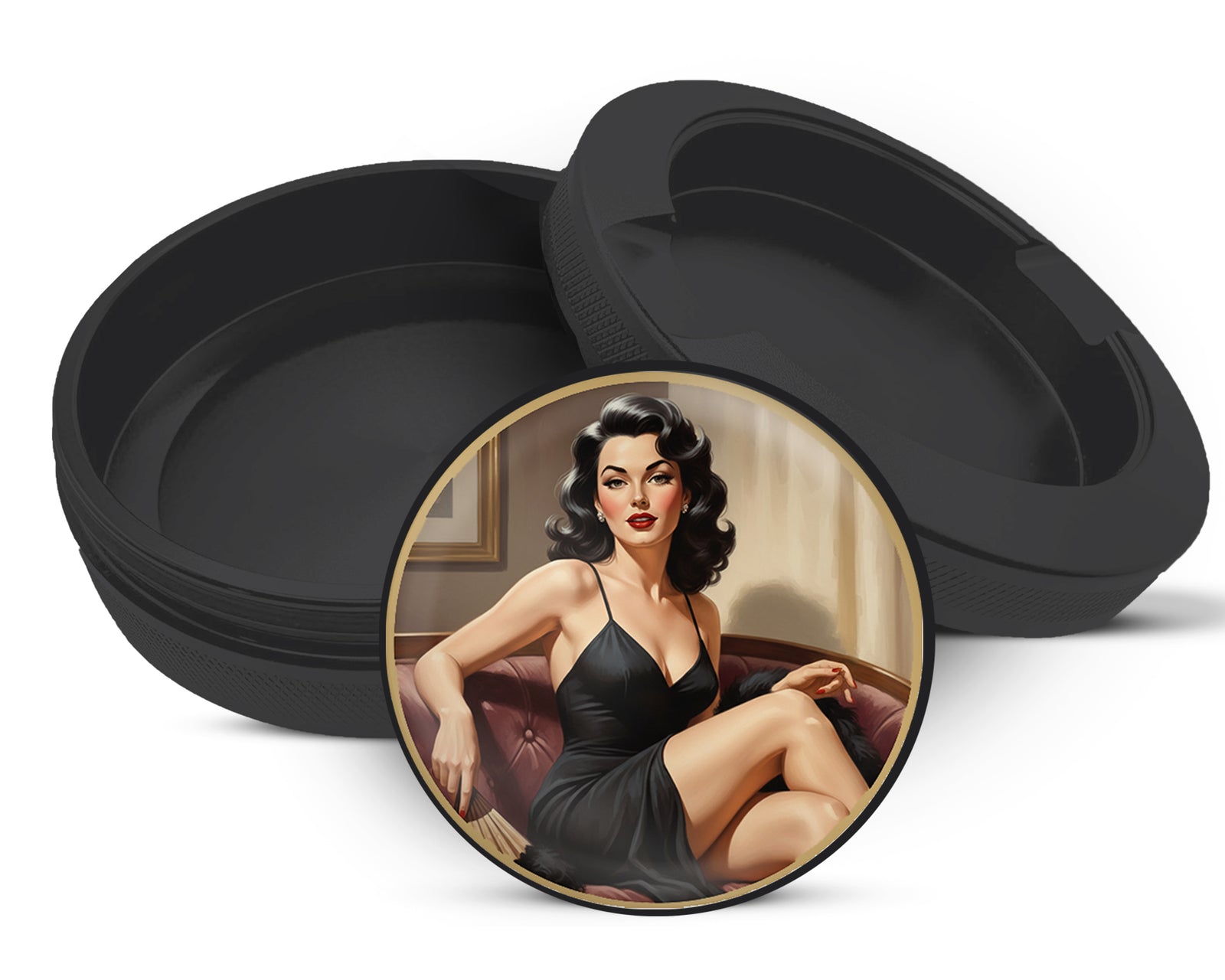 Zyn Storage Case Sultry Vintage Glamour Muse Black