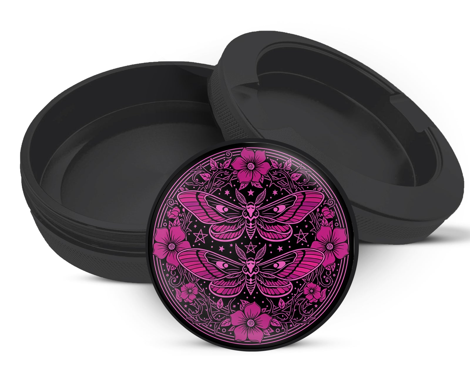 Zyn Storage Case Gothic Moth Magic Mandala Black
