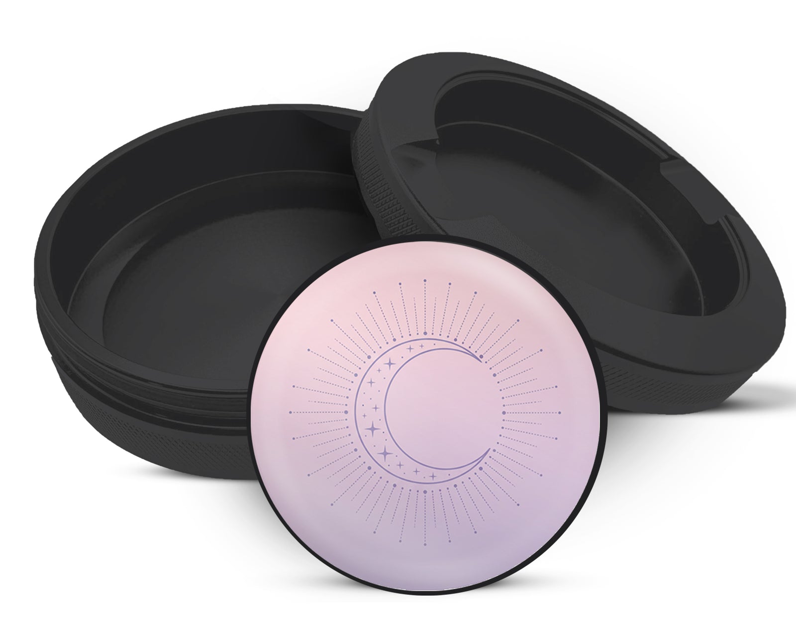 Zyn Storage Case Minimalist Crescent Moon Magic Black