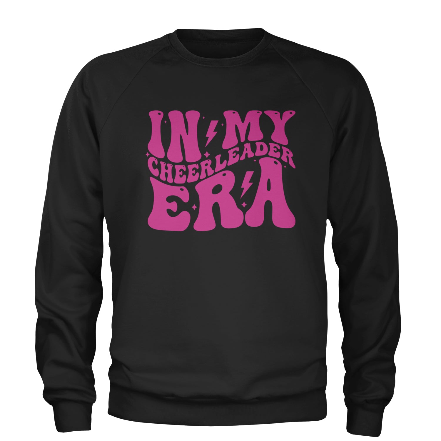 In My Cheerleader Era Adult Crewneck Sweatshirt Black