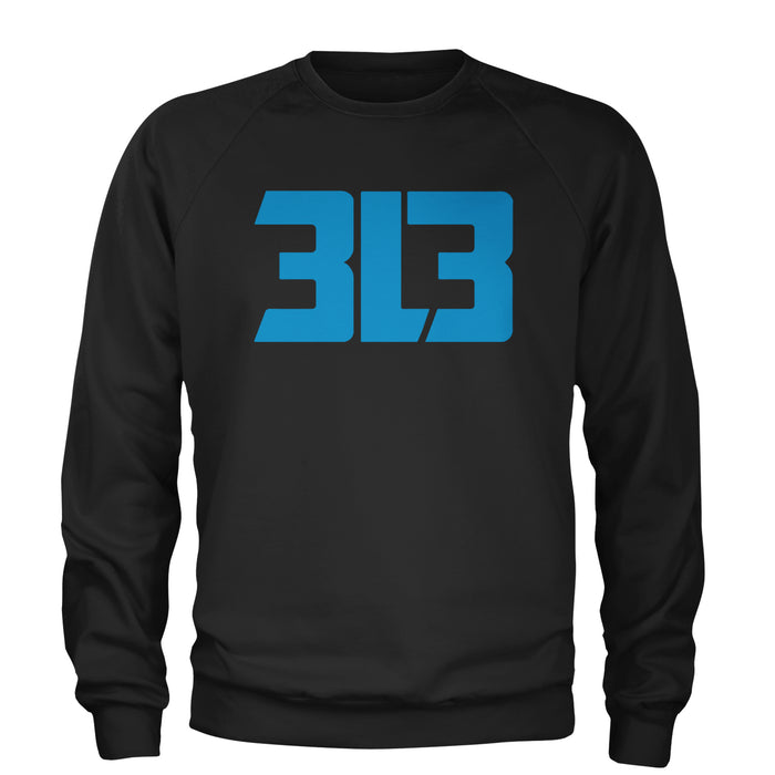 3L3 From The 313 Detroit Football Adult Crewneck Sweatshirt