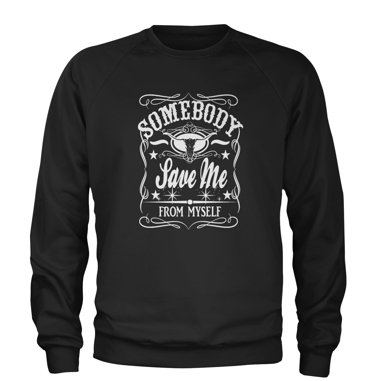 Somebody Save Me From Myself Son Of A Sinner Adult Crewneck Sweatshirt Black