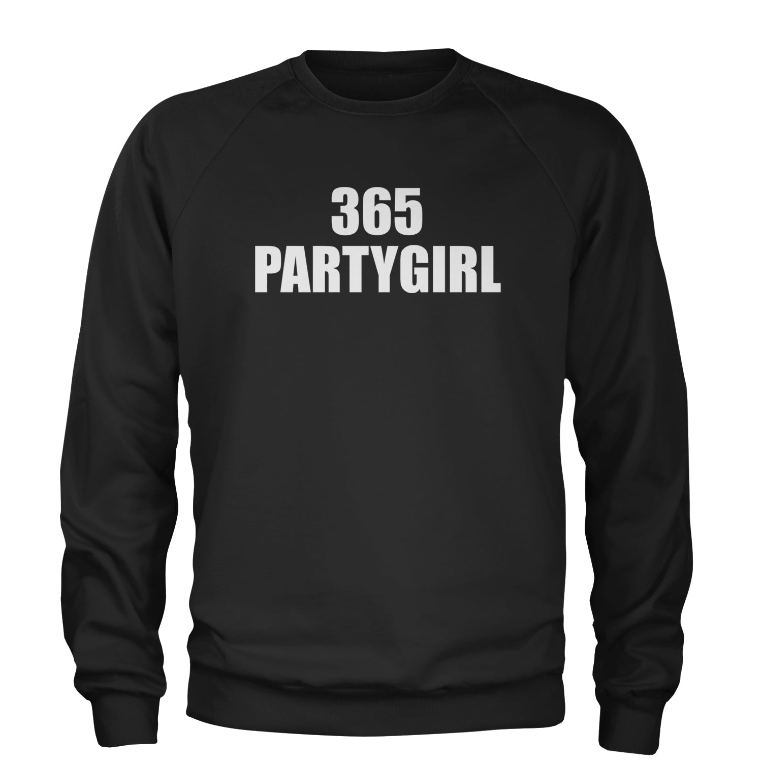 365 Party Girl Brat Girl Summer Adult Crewneck Sweatshirt Black