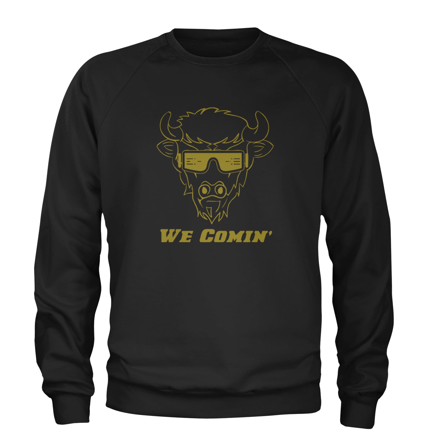 We Coming Coach Prime Colorado Adult Crewneck Sweatshirt Black