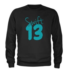Unisex Heavyweight Fleece Crewneck Sweatshirt with bold 13 and "Swift" script across the number
