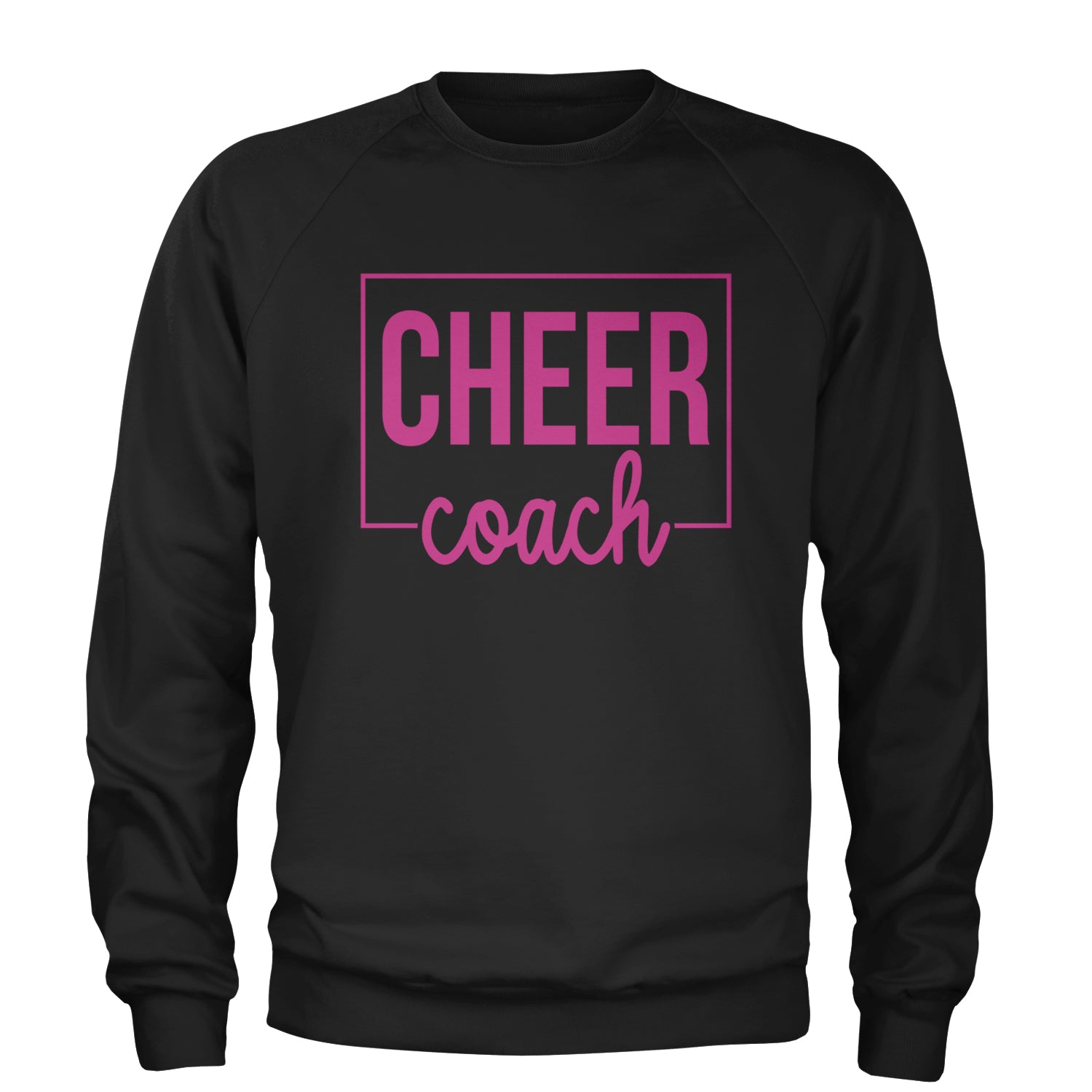 Cheer Coach Cheerleader Adult Crewneck Sweatshirt Black