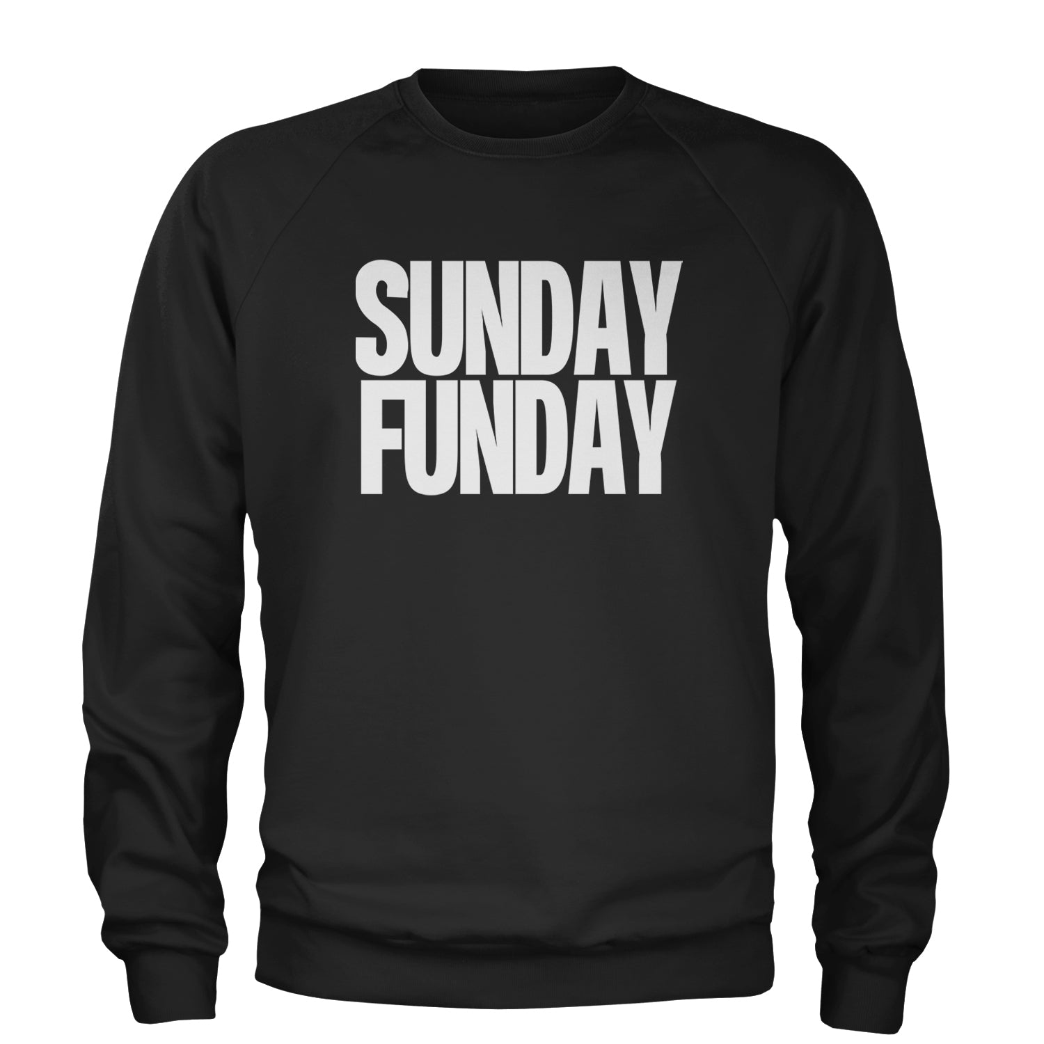 Sunday Funday  Adult Crewneck Sweatshirt Black