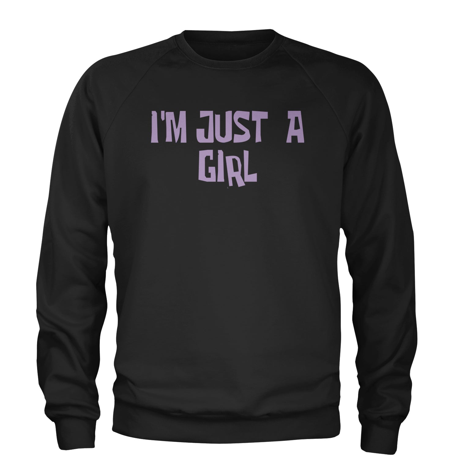 I'm Just A Girl Guts Music Adult Crewneck Sweatshirt White