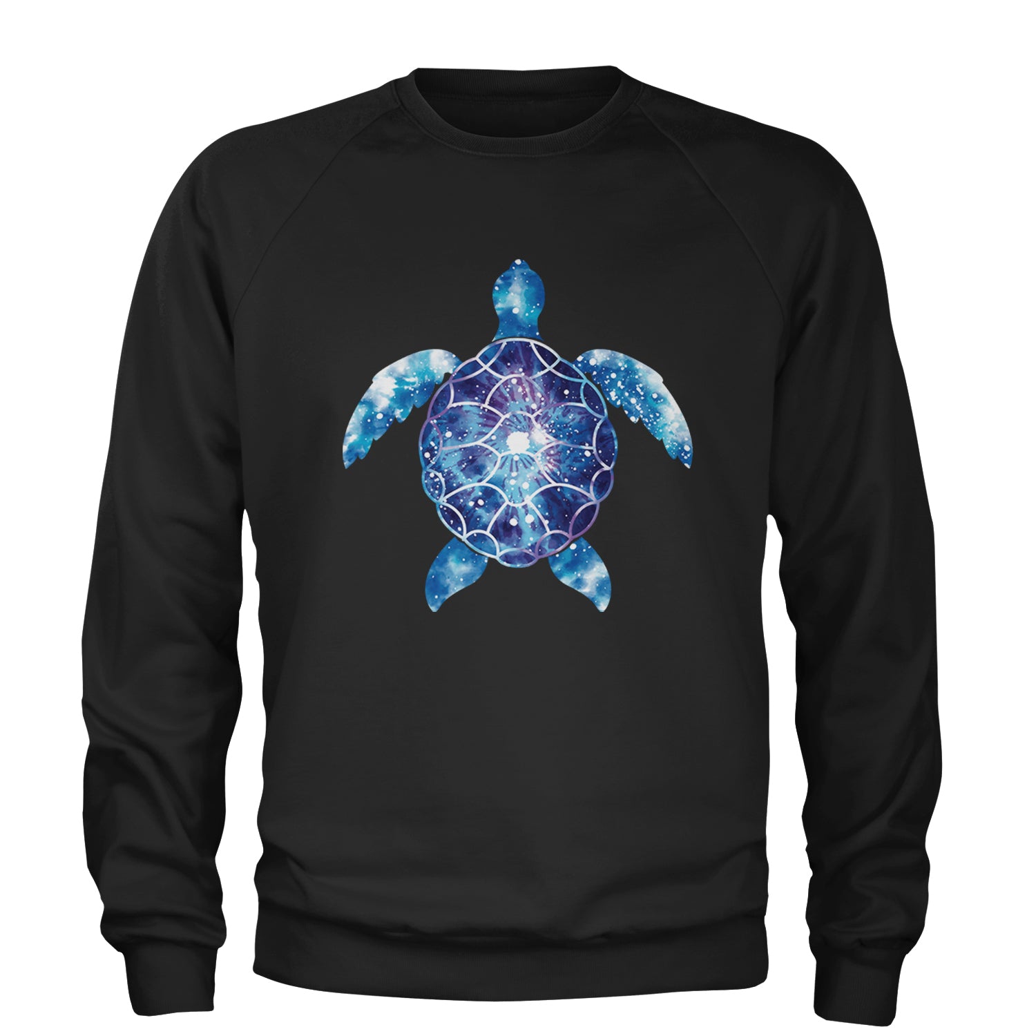 Ocean Aura Tie-Dye Sea Turtle Adult Crewneck Sweatshirt
