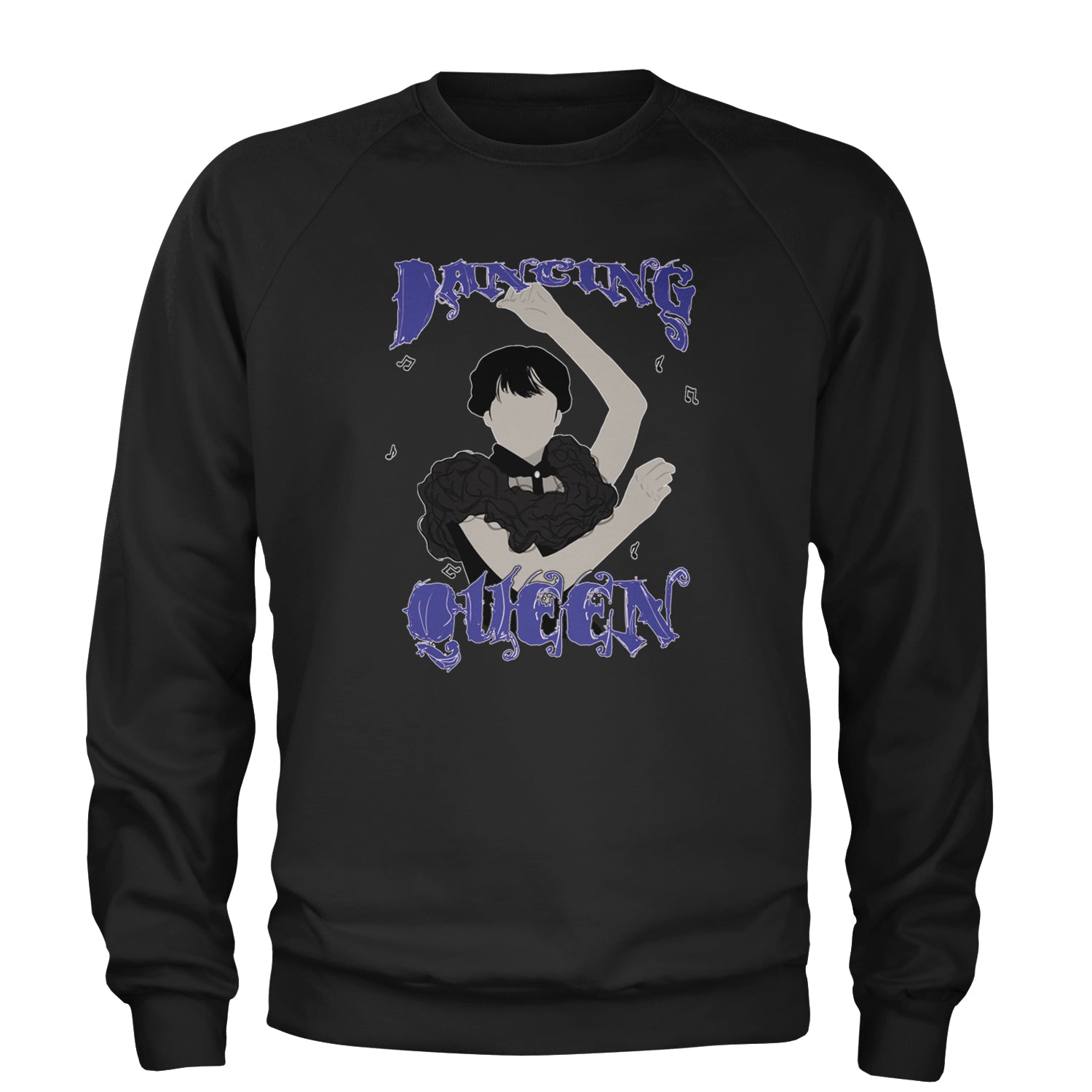 Wednesday Dancing Queen Adult Crewneck Sweatshirt Black