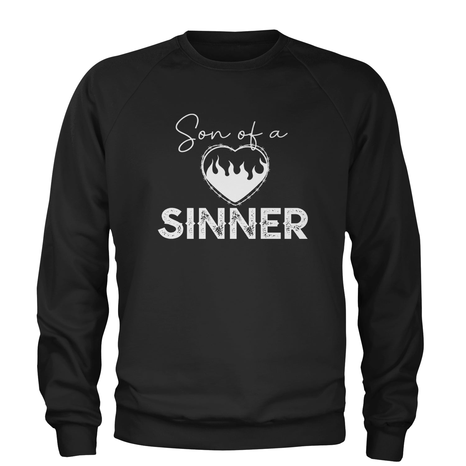 Son Of A Sinner Somebody Save Me From Myself  Adult Crewneck Sweatshirt Black