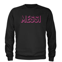 Miami fútbol outline graphic printed on a unisex heavyweight fleece crewneck sweatshirt