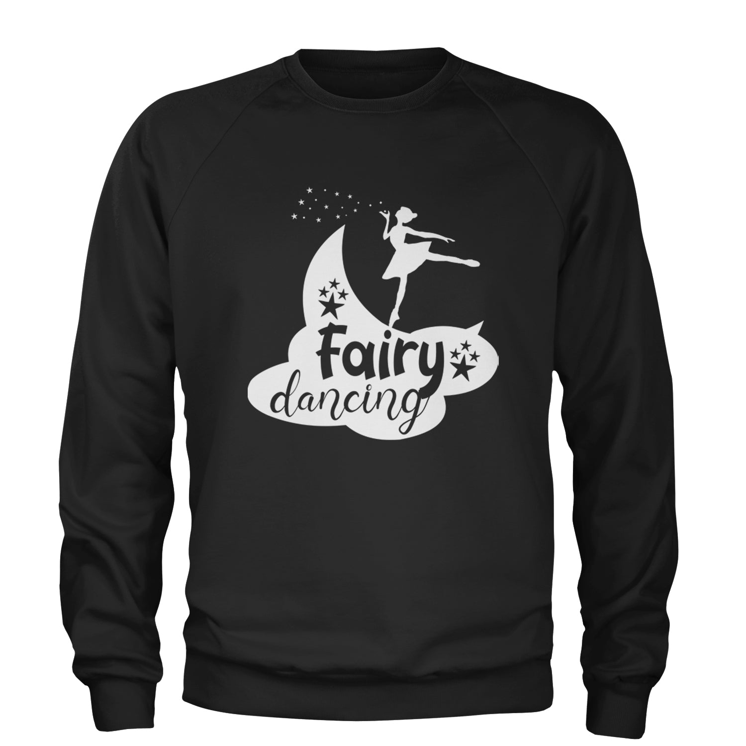 Fairy Dancing Adult Crewneck Sweatshirt Black