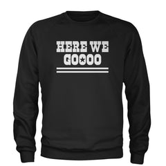 Here We Go Dem Boys Dallas Football Adult Crewneck Sweatshirt Black