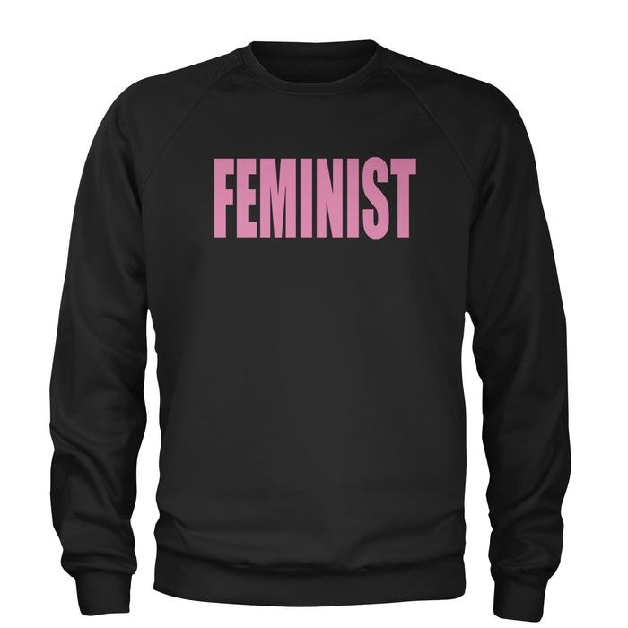 Feminist (Pink Print) Adult Crewneck Sweatshirt