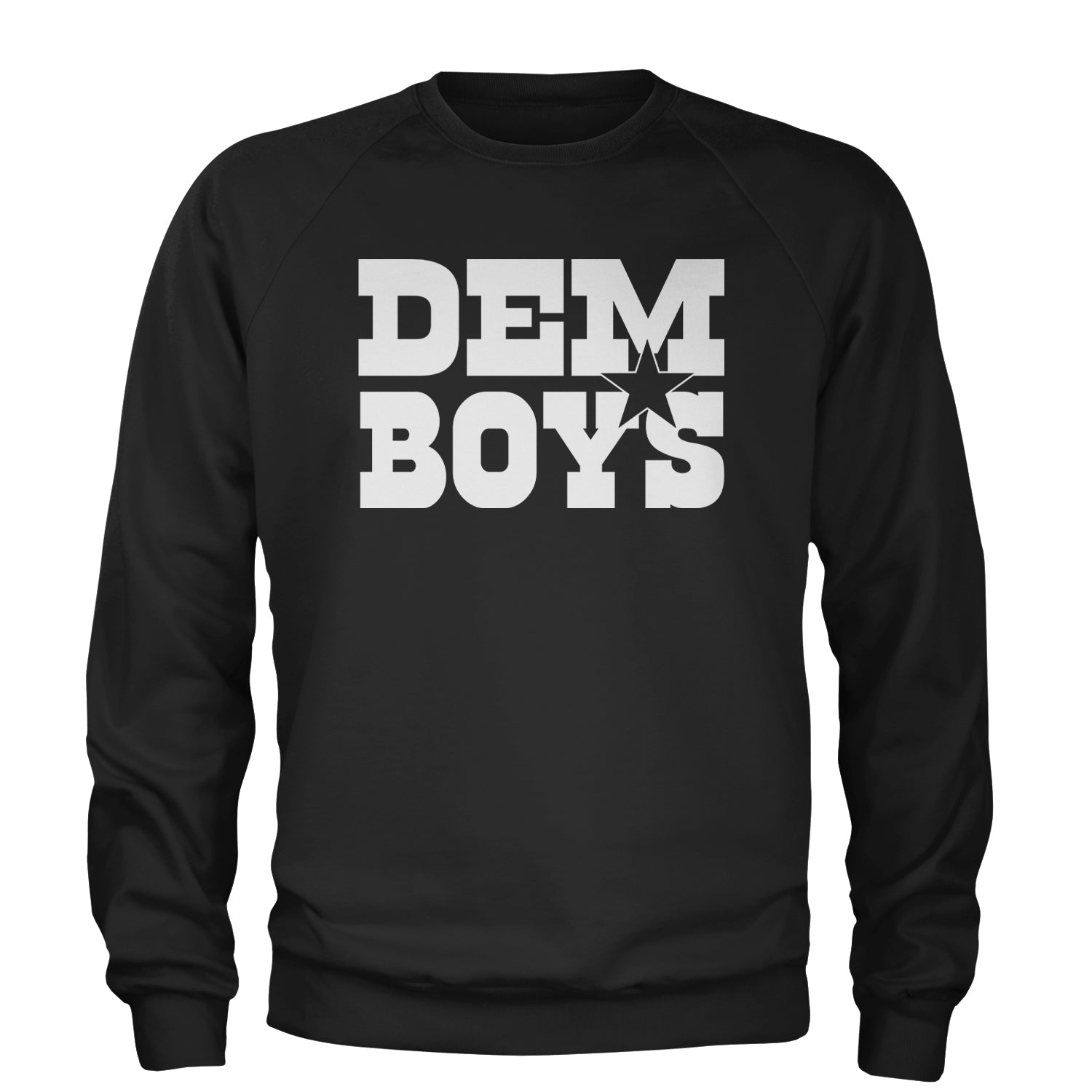 Dem Boys Dallas Football Adult Crewneck Sweatshirt Navy Blue