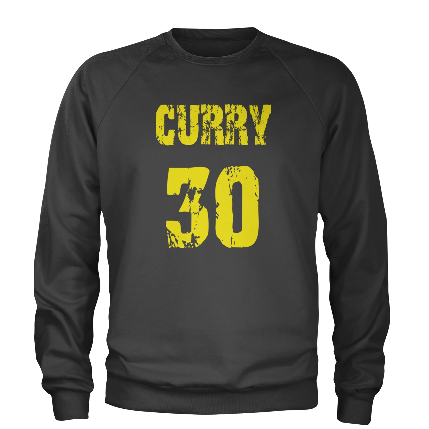 Curry #30 Adult Crewneck Sweatshirt Charcoal Grey