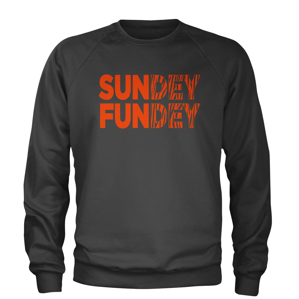 SunDEY FunDEY Sunday FundayAdult Crewneck Sweatshirt Charcoal Grey