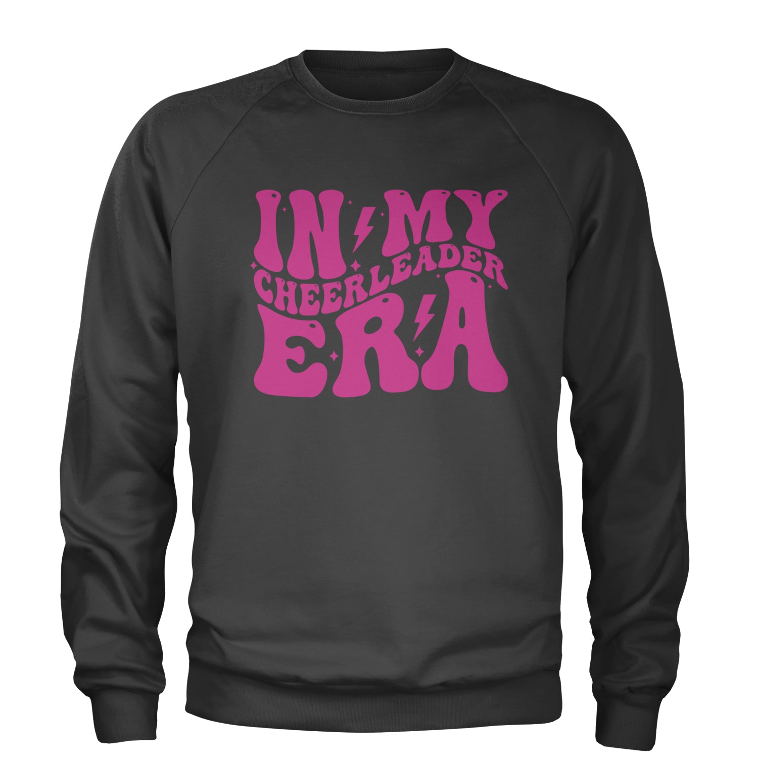 In My Cheerleader Era Adult Crewneck Sweatshirt Charcoal Grey