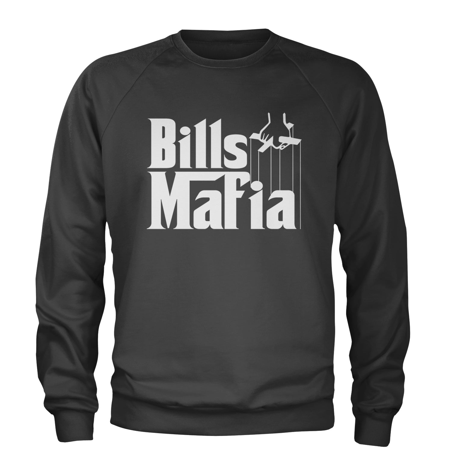 Mafia Bills Mafia Godfather Adult Crewneck Sweatshirt Charcoal Grey