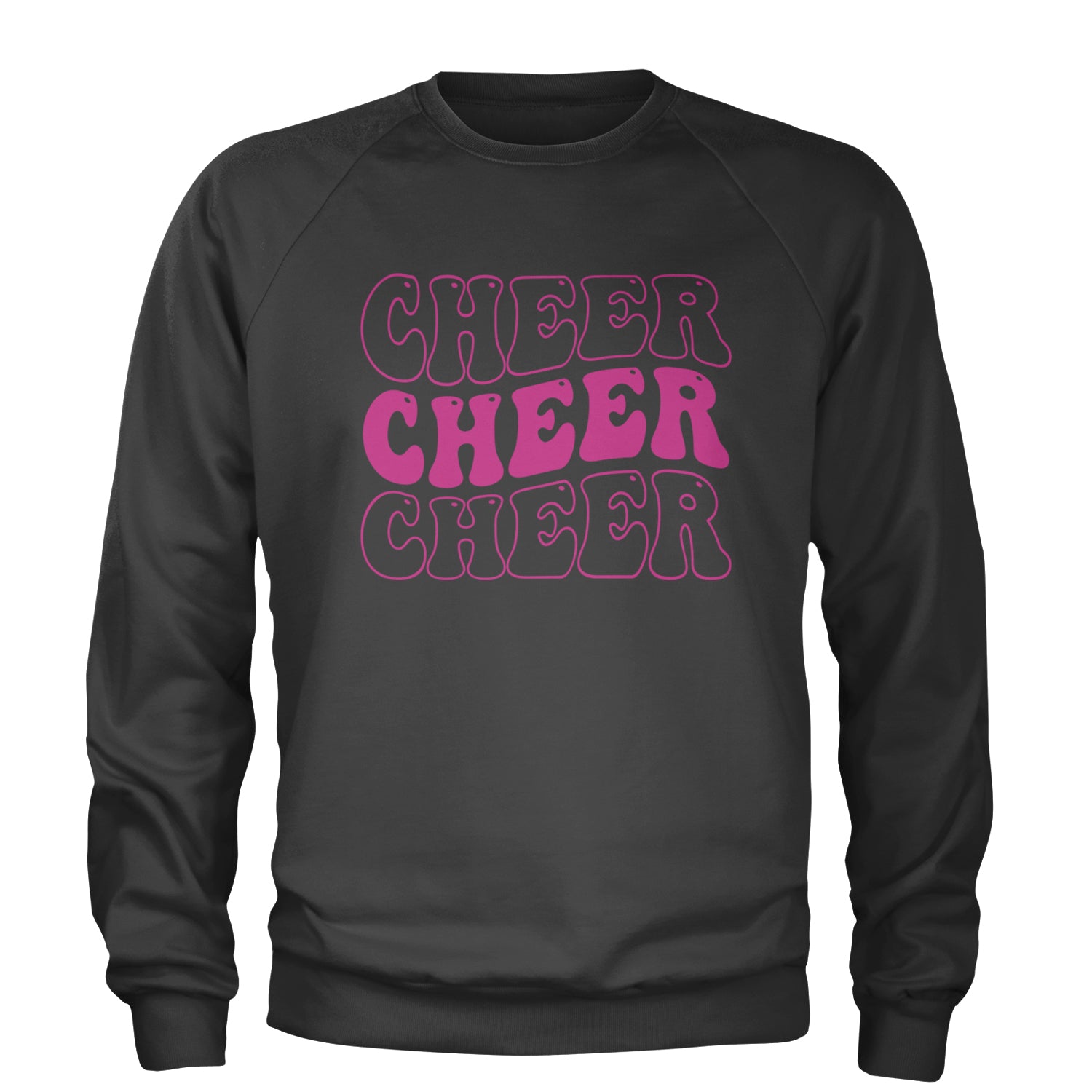 Cheer Cheer Cheer Adult Crewneck Sweatshirt Charcoal Grey