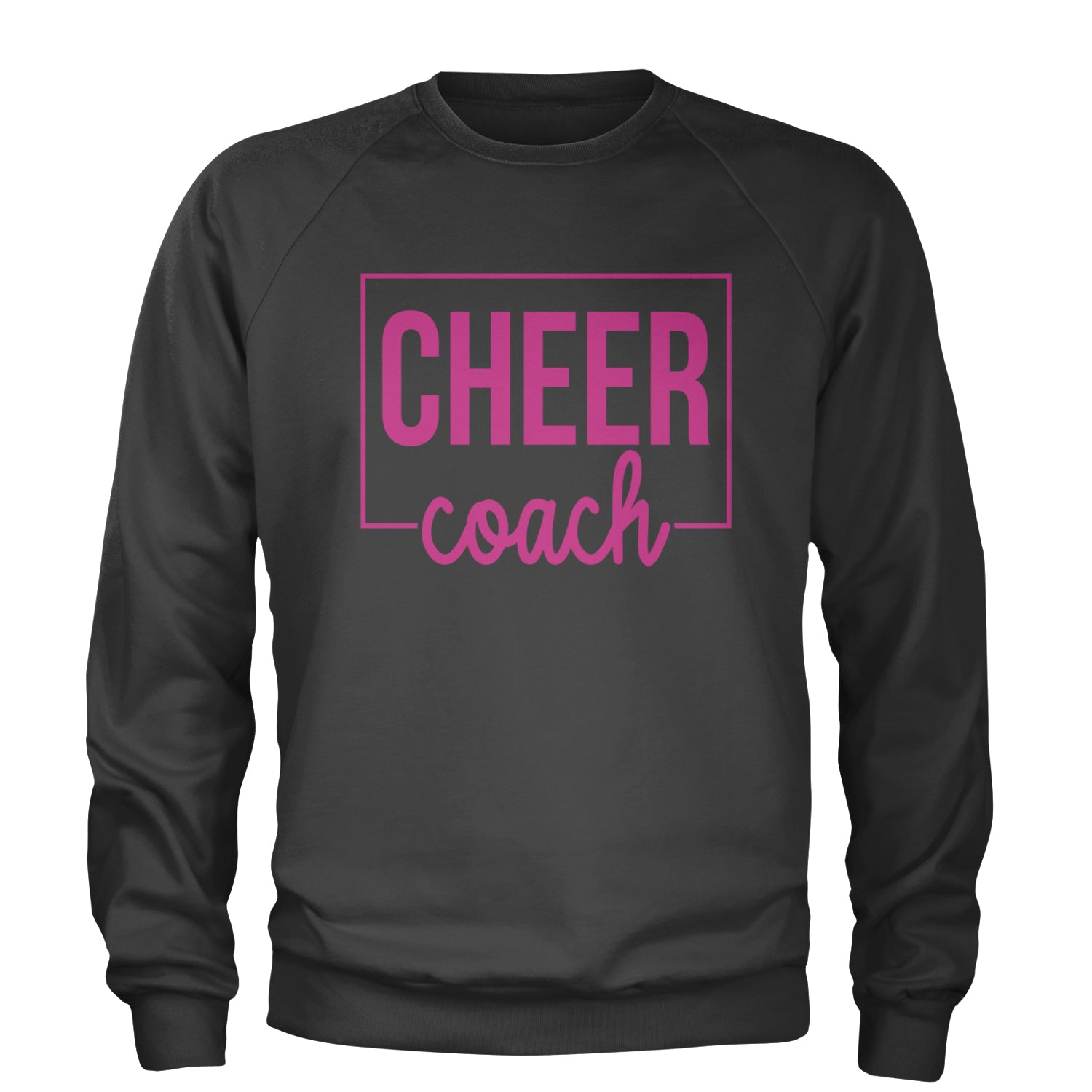 Cheer Coach Cheerleader Adult Crewneck Sweatshirt Black