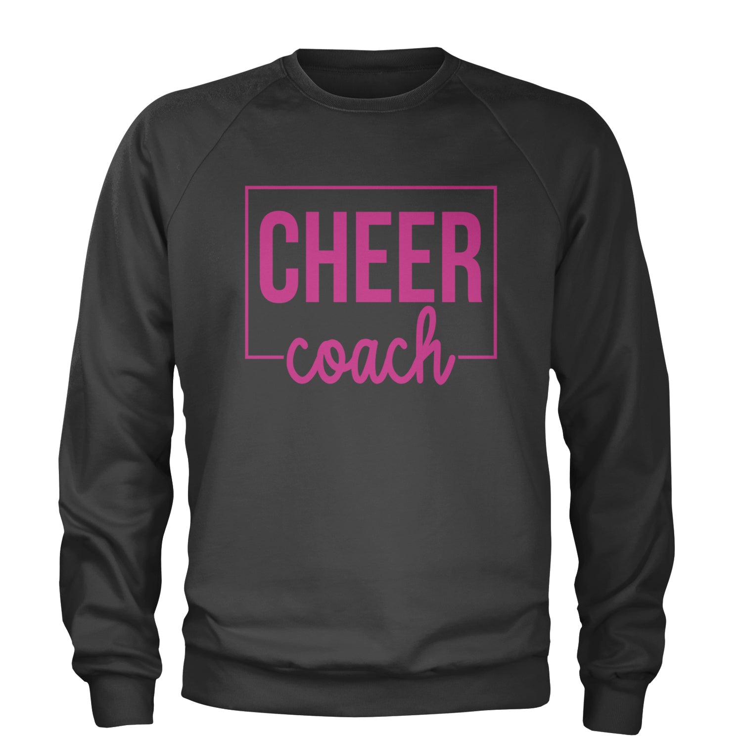 Cheer Coach Cheerleader Adult Crewneck Sweatshirt Charcoal Grey