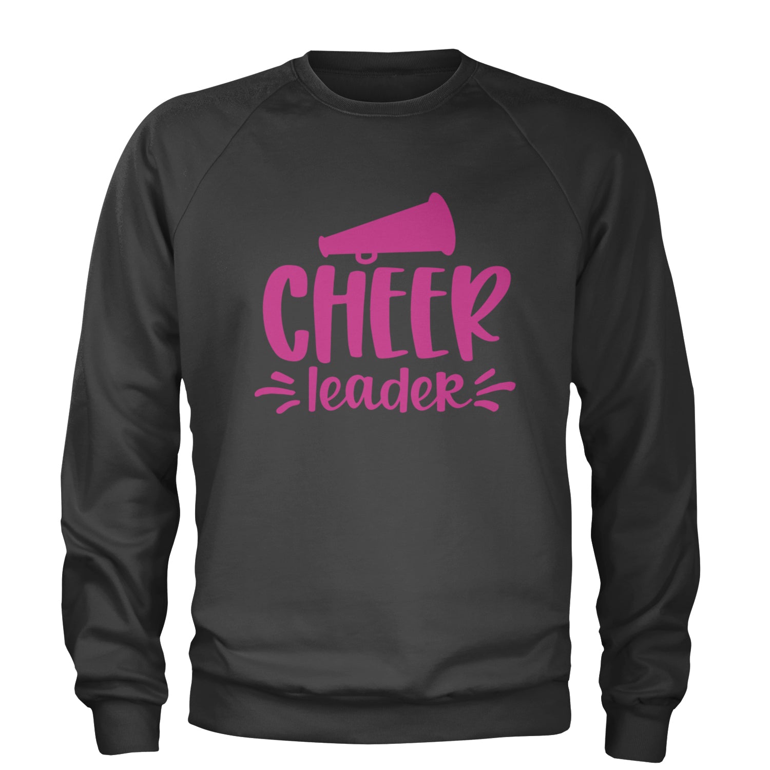 Cheerleader Bullhorn Adult Crewneck Sweatshirt Black