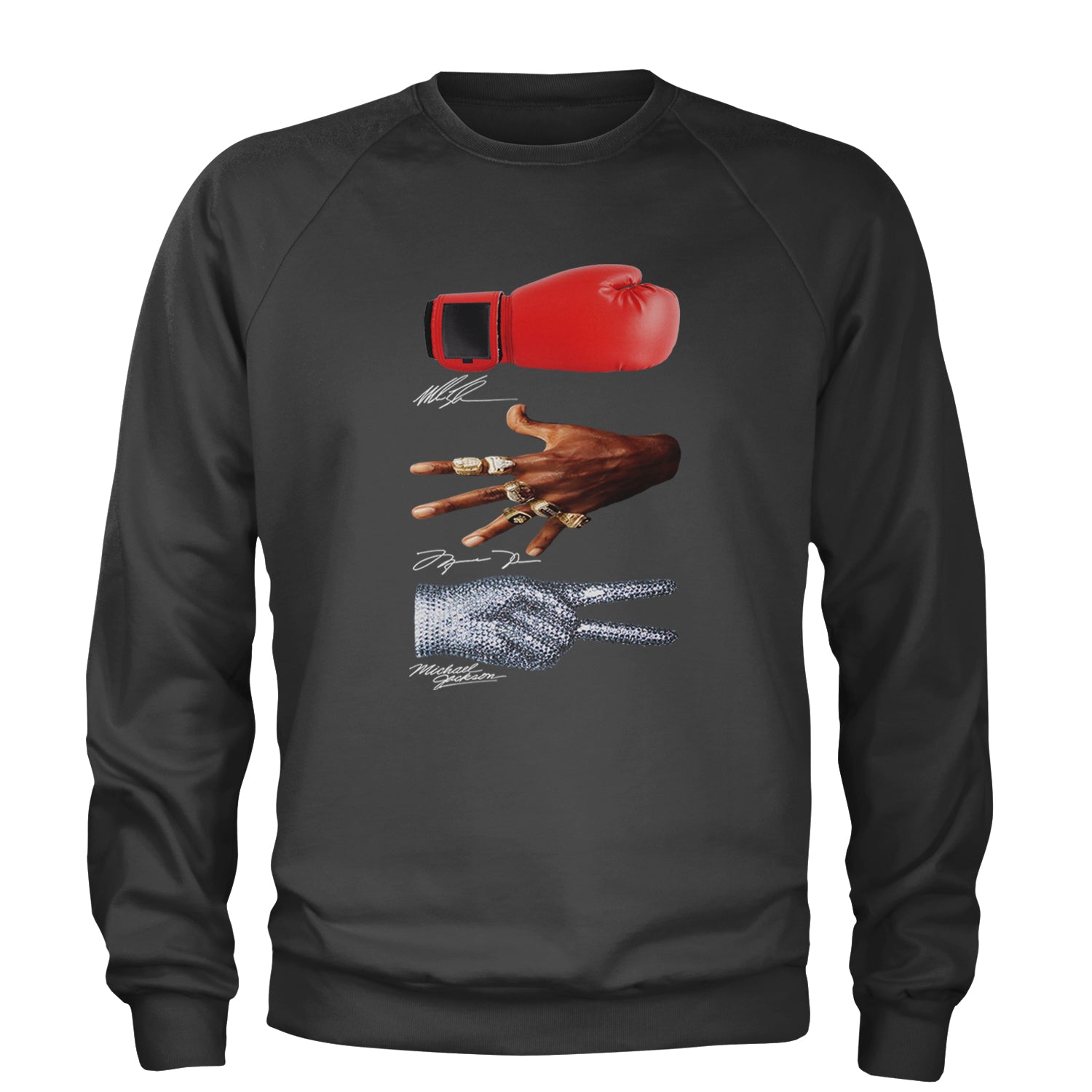 Tyson Jordan Jackson Iconic Michaels Adult Crewneck Sweatshirt Black