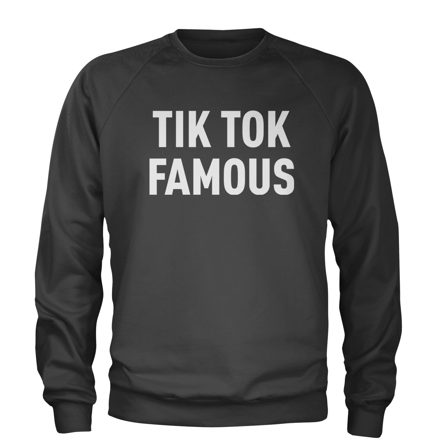 TikTok Famous Influencer Promoter Adult Crewneck Sweatshirt Black