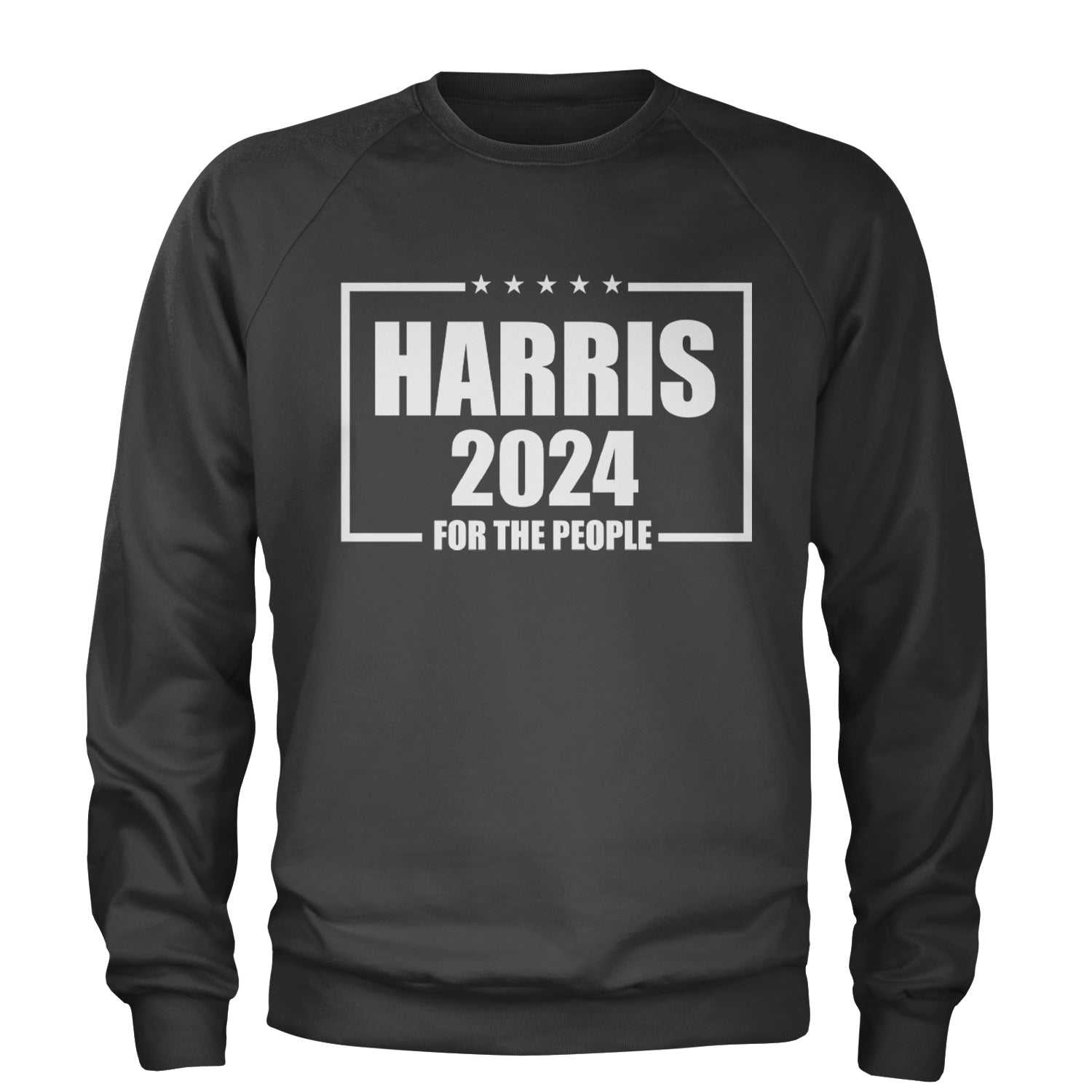 Harris 2024 - Vote For Kamala For President Adult Crewneck Sweatshirt Charcoal Grey