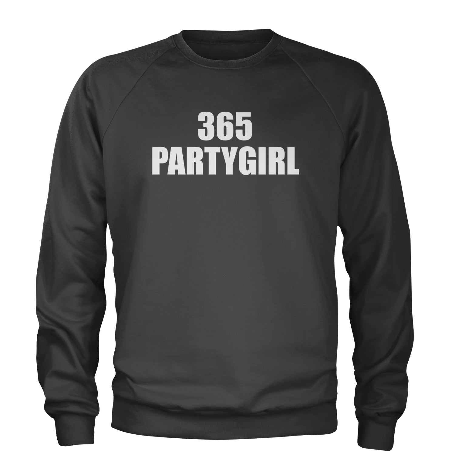 365 Party Girl Brat Girl Summer Adult Crewneck Sweatshirt Black