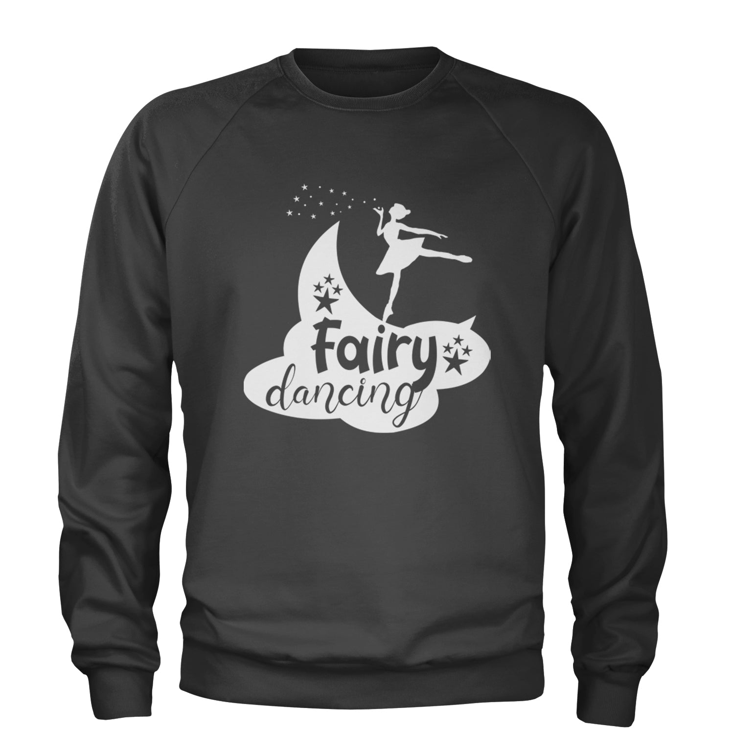 Fairy Dancing Adult Crewneck Sweatshirt Black