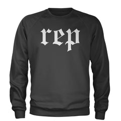 REP Reputation Eras Music Lover Gift Fan Favorite Adult Crewneck Sweatshirt Charcoal Grey
