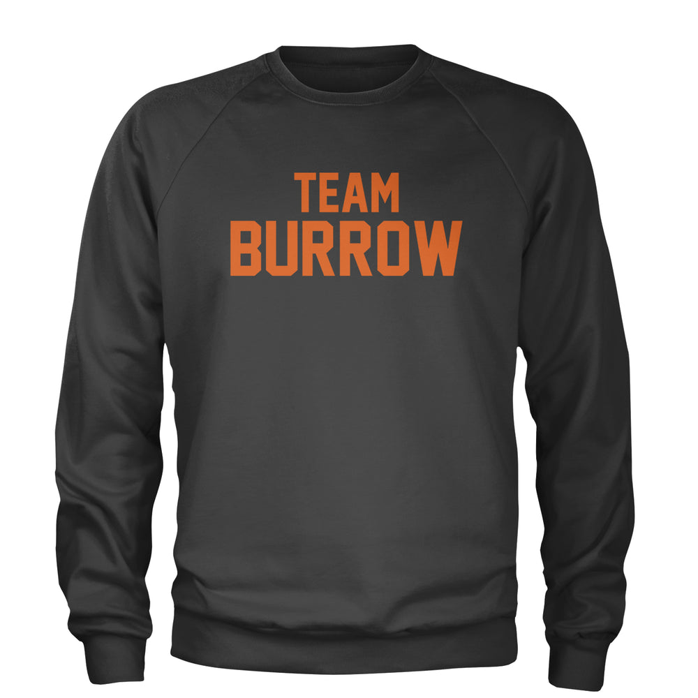 Team Burrow Cincinnati Adult Crewneck Sweatshirt Charcoal Grey